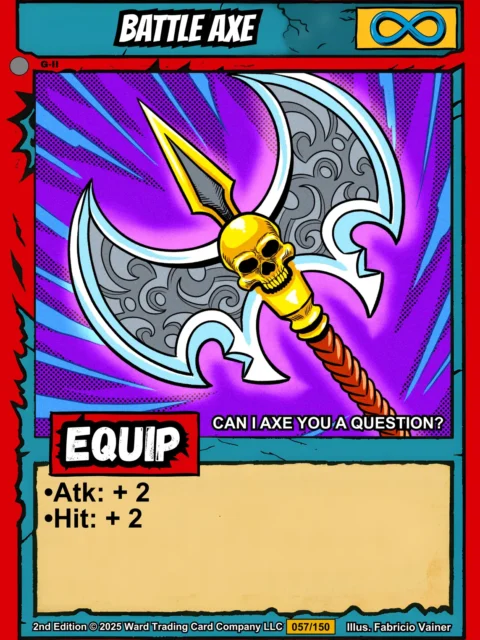 Alternative view of Battle Axe Canvas Wall Art from Ward TCG