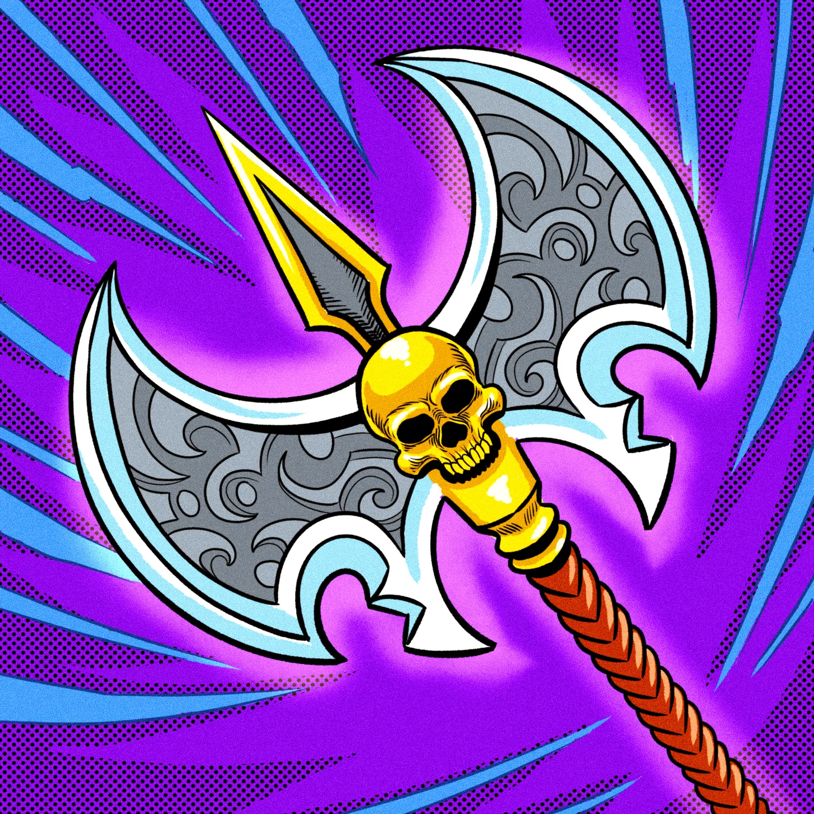 Battle Axe Art Fantasy Canvas Artwork from Ward TCG - Image 2