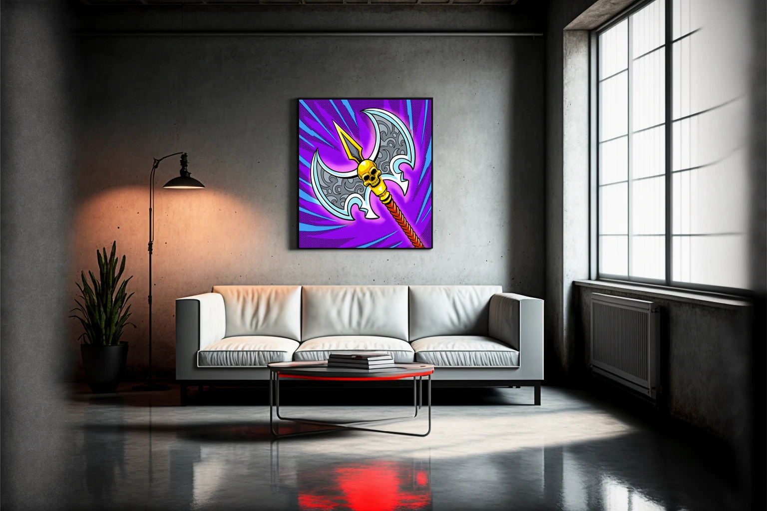 Battle Axe Art Fantasy Canvas Artwork from Ward TCG - Image 4