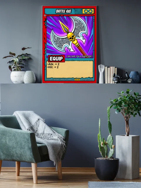 Battle Axe Canvas Wall Art from Ward TCG