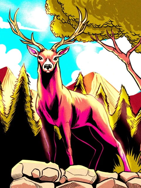 Alternative view of Big Buck Art Canvas Art Print from Ward TCG