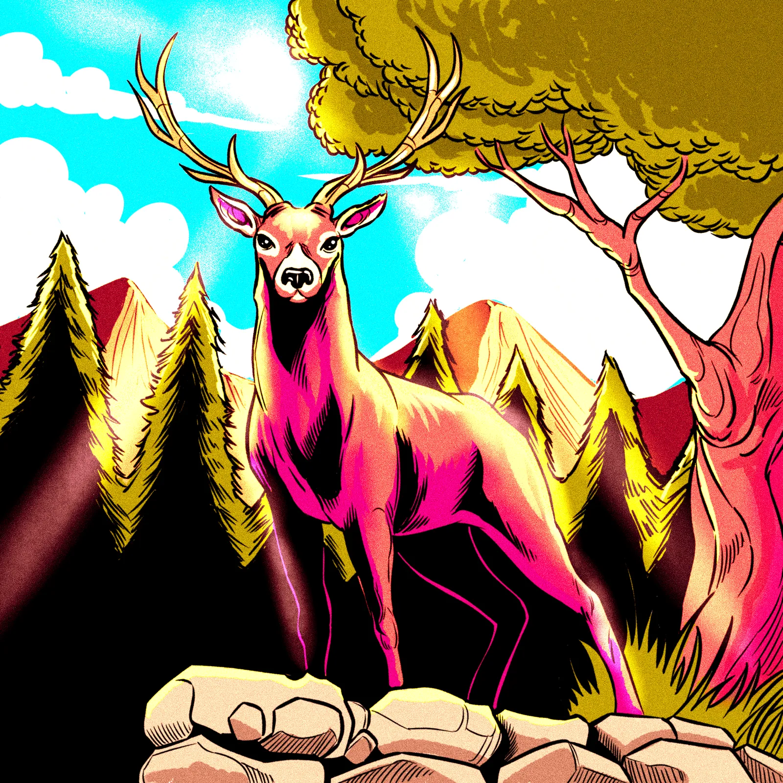 Big Buck Art Canvas Art Print from Ward TCG - Image 2