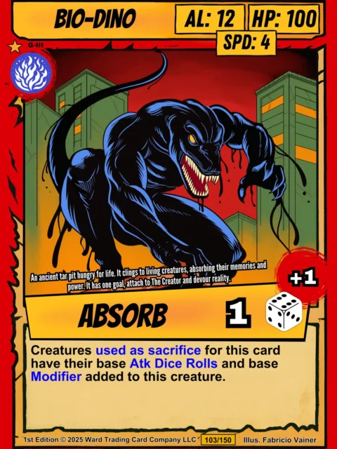 Alternative view of Bio Dino Fantasy Canvas Artwork from Ward TCG