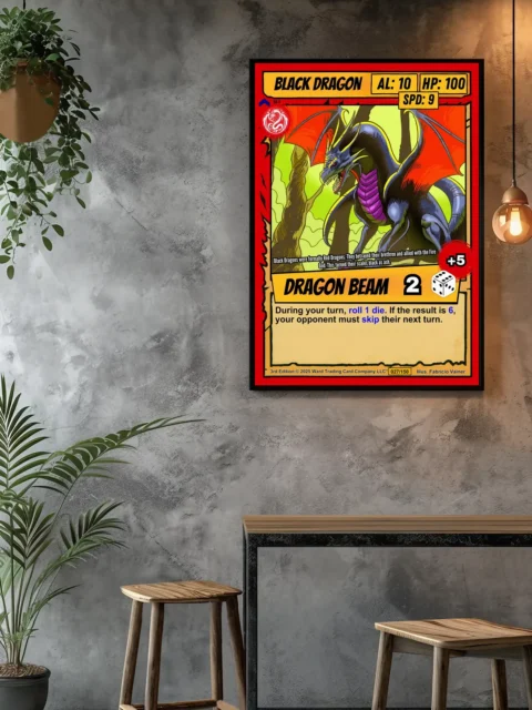 Yellow stat boxes showing AL: 10, HP: 100, SPD: 9 with red dragon emblem in upper left corner.