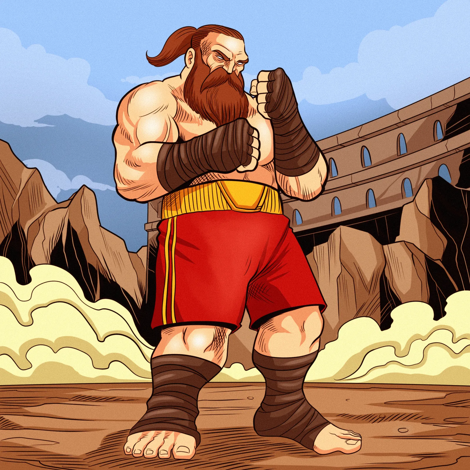 Black Fist Fighter Art Fantasy Canvas Artwork from Ward TCG - Image 2