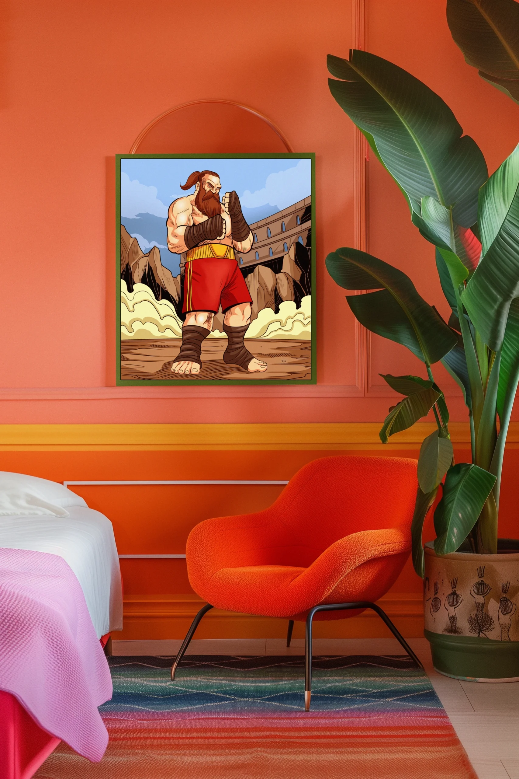 Black Fist Fighter Art Fantasy Canvas Artwork from Ward TCG - Image 5