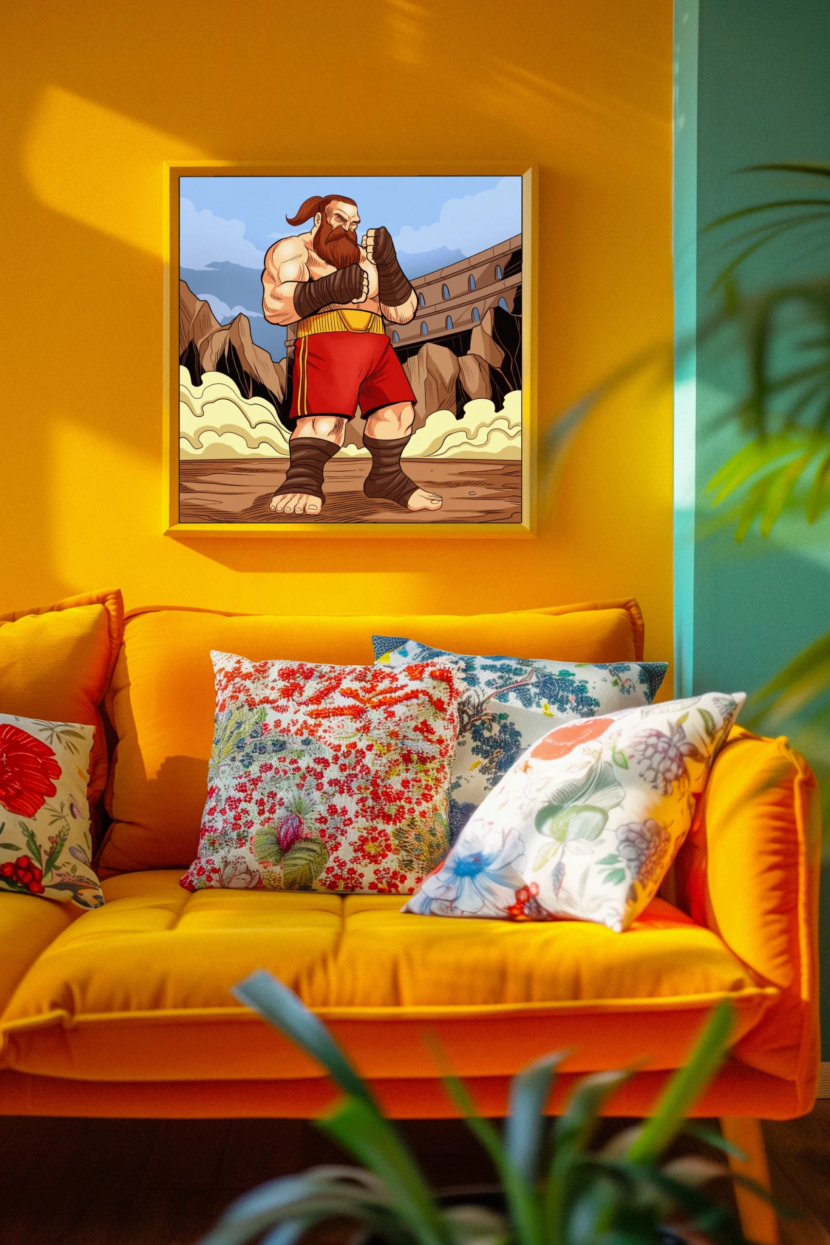 Black Fist Fighter Art Fantasy Canvas Artwork from Ward TCG - Image 4