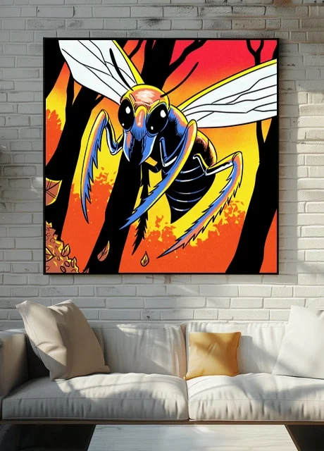 Black Jacket Art Canvas Wall Art from Ward TCG