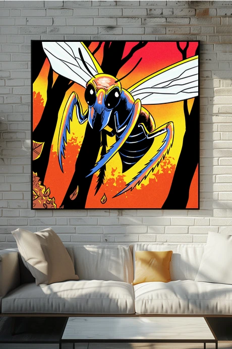 Black Jacket Art Canvas Wall Art from Ward TCG