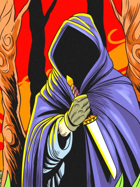 Alternative view of Blade In The Dark Art Fantasy Art Print from Ward TCG