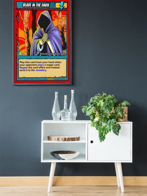 Face completely obscured in shadow beneath purple hood.