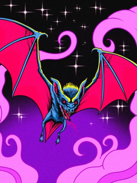 Alternative view of Blood Of The Bat Art Canvas Wall Art from Ward TCG