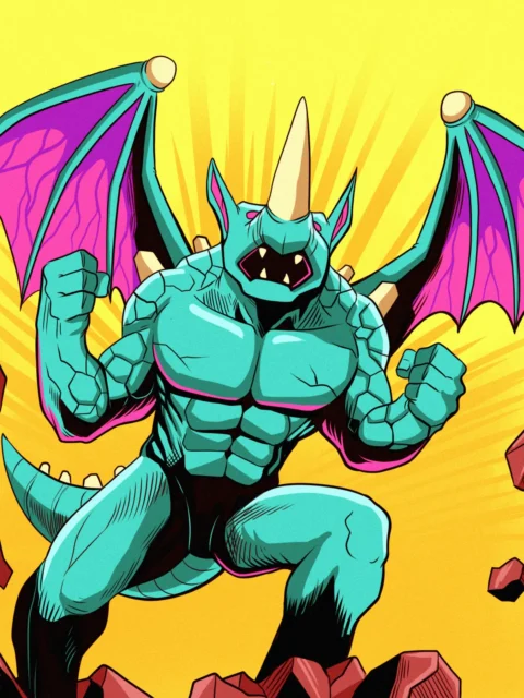 Alternative view of Boulderox Art Fine Art Canvas from Ward TCG