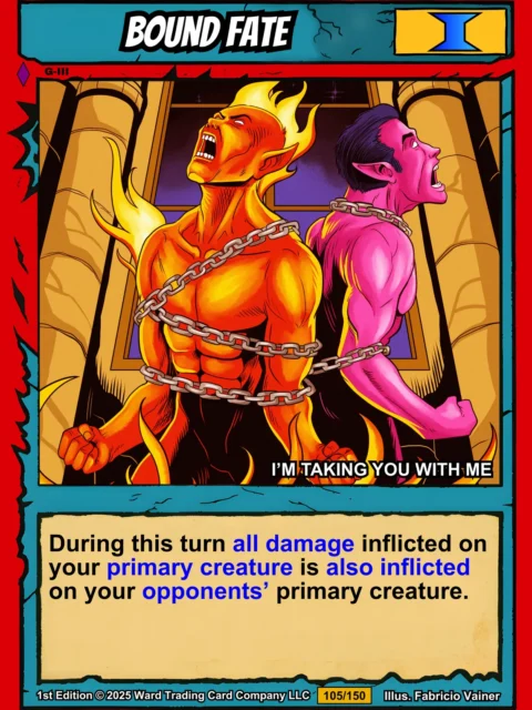 Alternative view of Bound Fate Fantasy Wall Art from Ward TCG