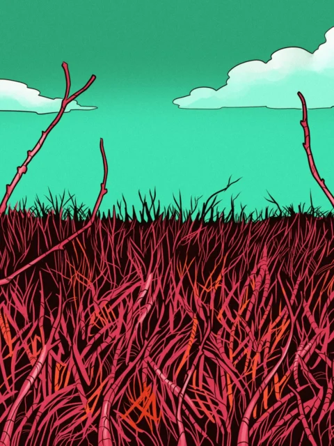 Alternative view of Bramble Field Art Canvas Art Print from Ward TCG