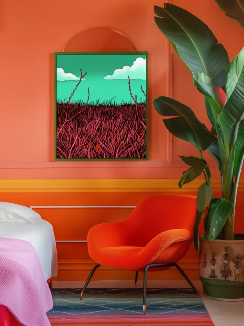 Bramble Field Art Canvas Art Print from Ward TCG