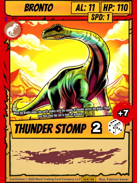 Alternative view of Bronto Canvas Art Print from Ward TCG