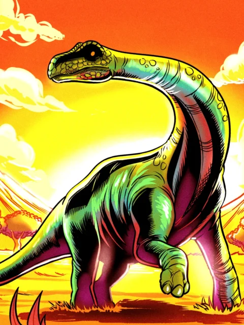 Alternative view of Bronto Art Gallery Canvas Print from Ward TCG