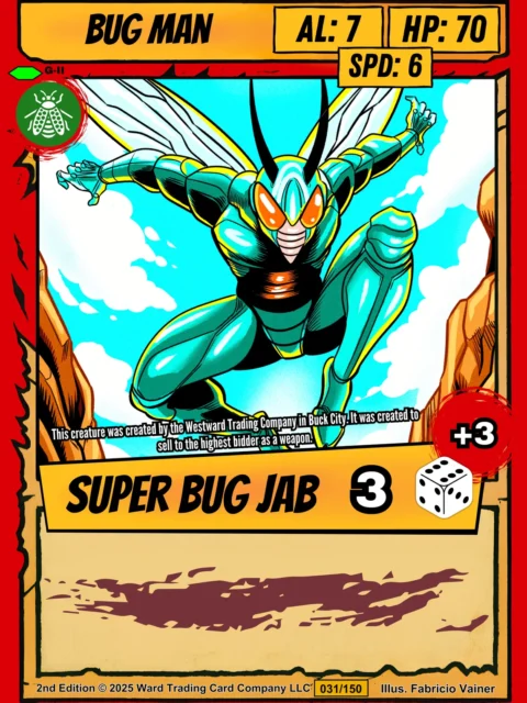 Alternative view of Bug Man Fantasy Art Print from Ward TCG