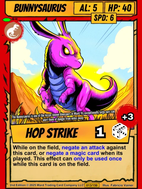 Alternative view of Bunnysaurus Canvas Print from Ward TCG