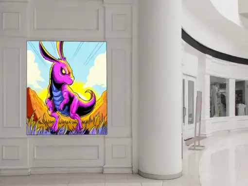 Bunnysaurus Hybrid Creature Canvas | Fabricio Vainer Art