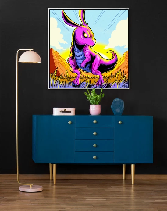 Bunnysaurus Art Fantasy Wall Art from Ward TCG