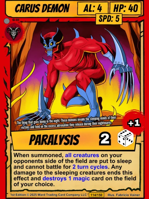 Alternative view of Carus Demon Gallery Archival Print from Ward TCG