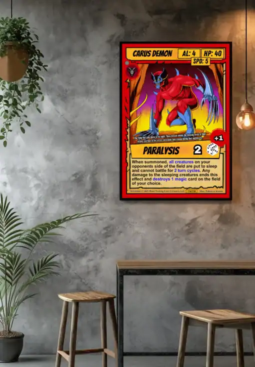 Carus Demon Ward TCG Canvas Print - Fabricio Vainer Art