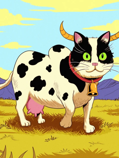 Alternative view of Cat Cow Art Gallery Archival Print from Ward TCG
