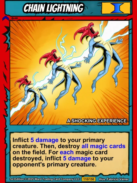 Alternative view of Chain Lightning Gallery Canvas Print from Ward TCG