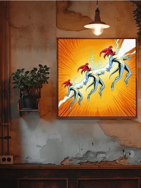 Chain Lightning Art Canvas Print from Ward TCG