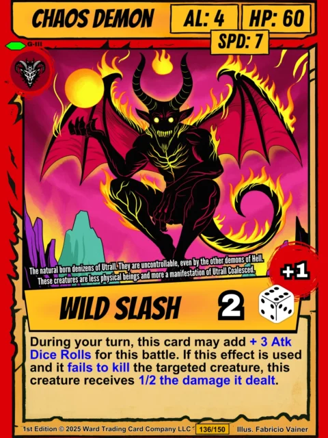 Alternative view of Chaos Demon Fantasy Canvas Print from Ward TCG