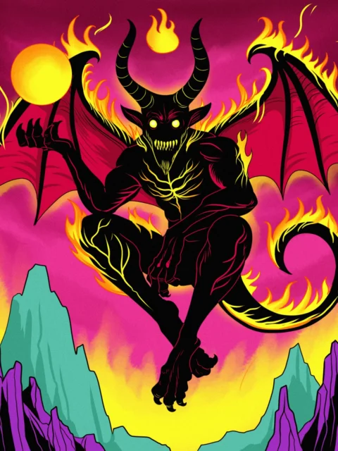 Alternative view of Chaos Demon Art Gallery Canvas Print from Ward TCG