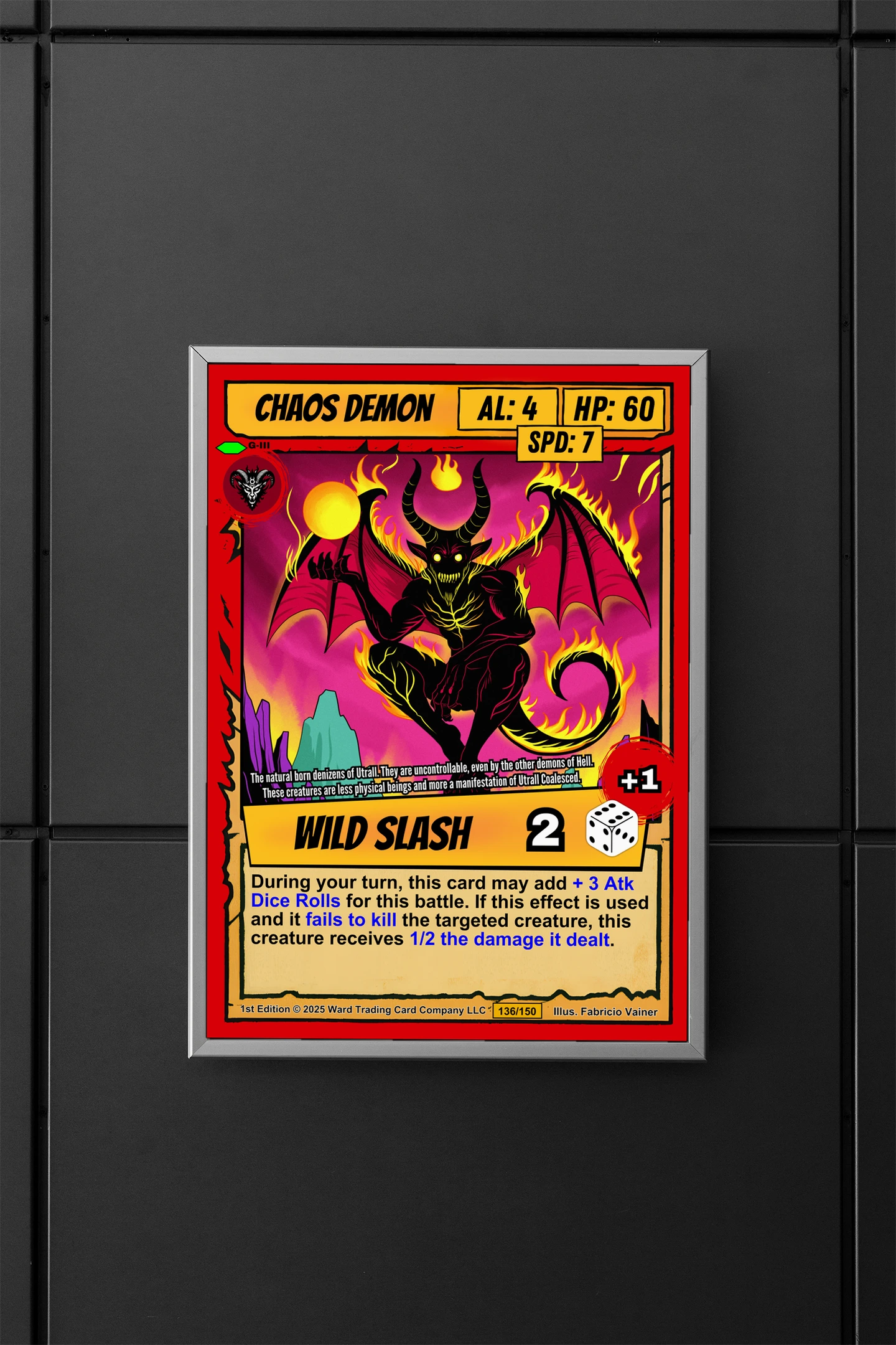 Chaos Demon Fantasy Canvas Print from Ward TCG