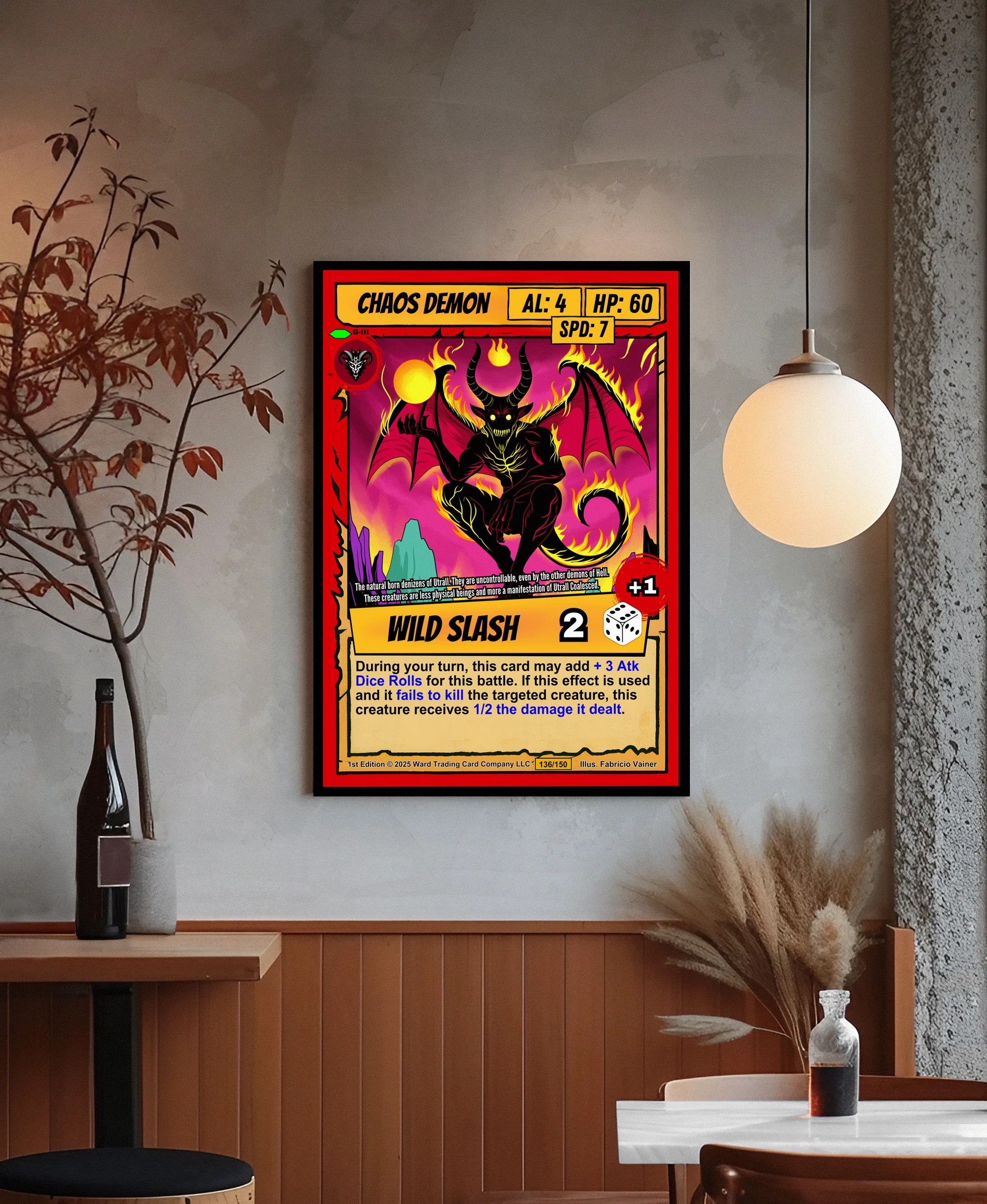 Chaos Demon Fantasy Canvas Print from Ward TCG - Image 4