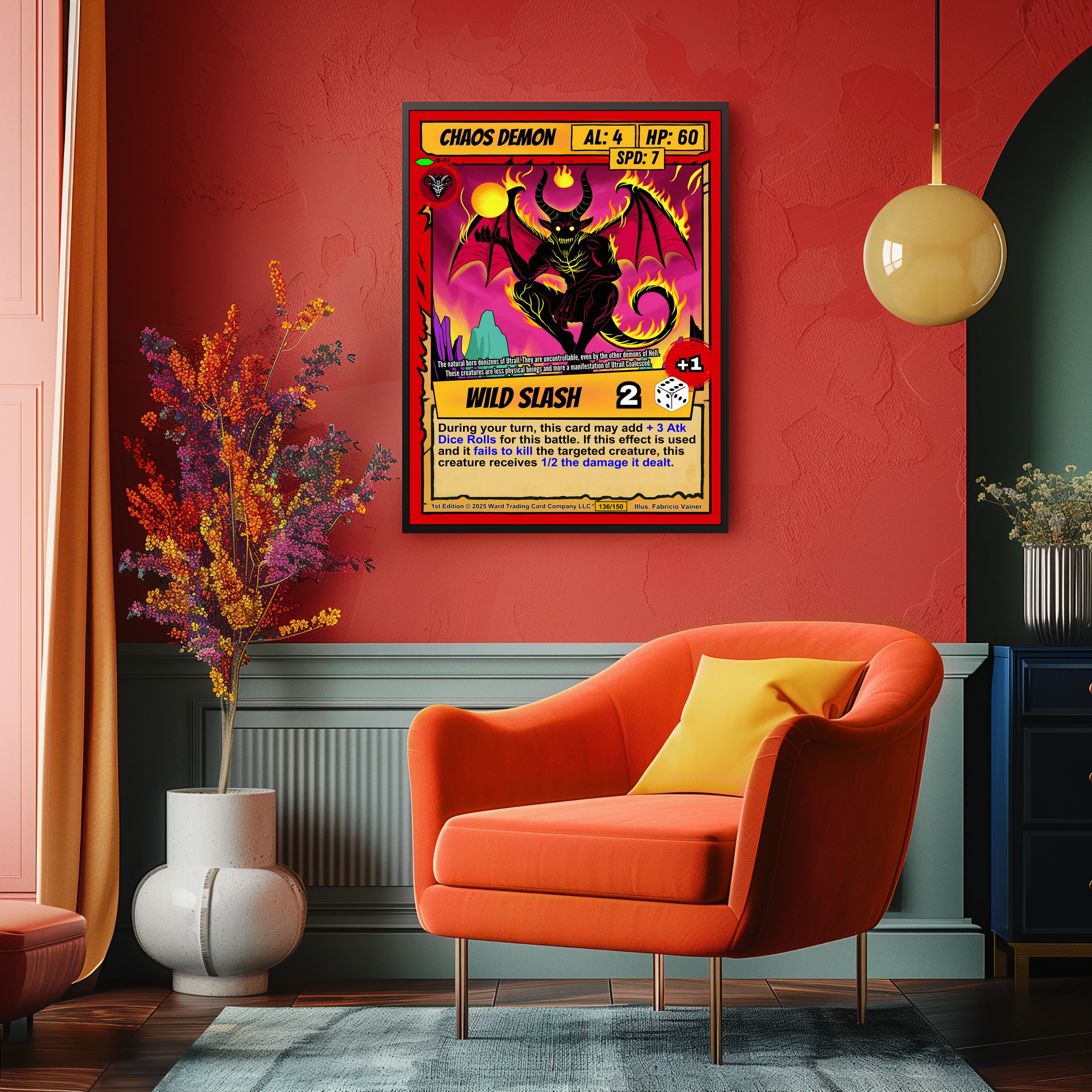 Chaos Demon Fantasy Canvas Print from Ward TCG - Image 5