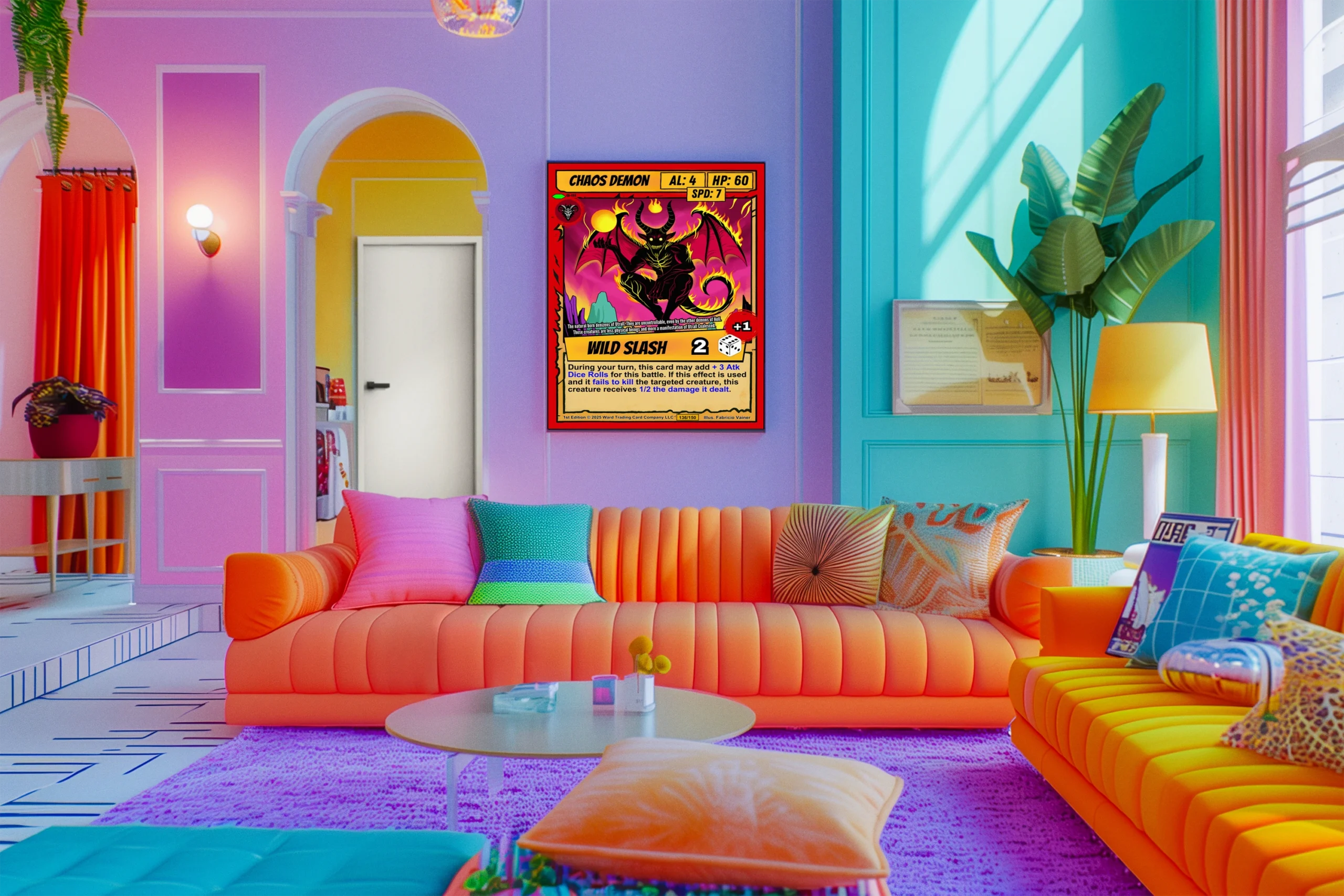 Chaos Demon Fantasy Canvas Print from Ward TCG - Image 3