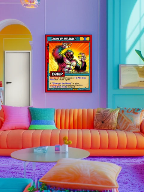 Claws Of The Beast Fantasy Canvas Artwork from Ward TCG