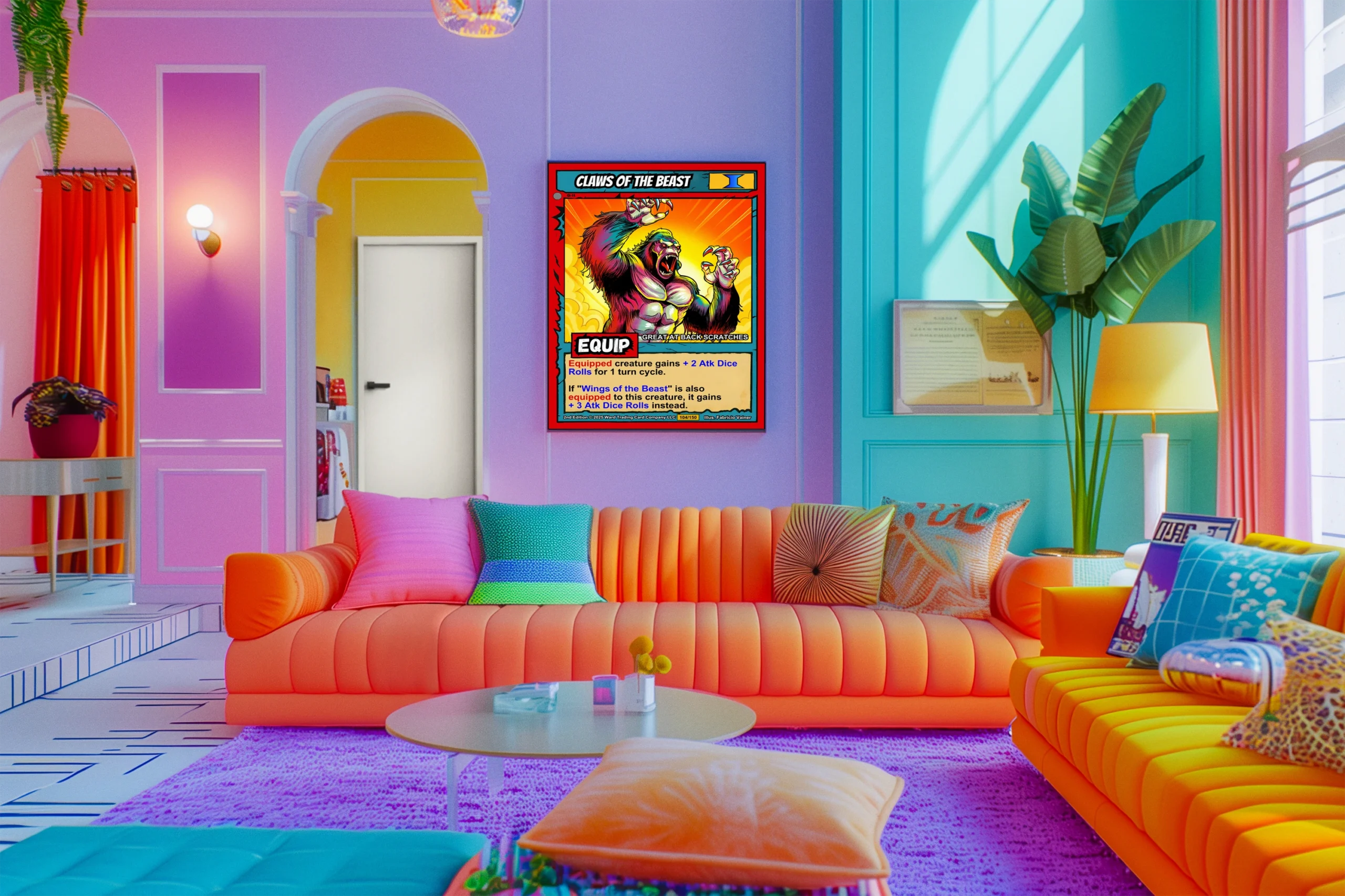 Claws Of The Beast Fantasy Canvas Artwork from Ward TCG