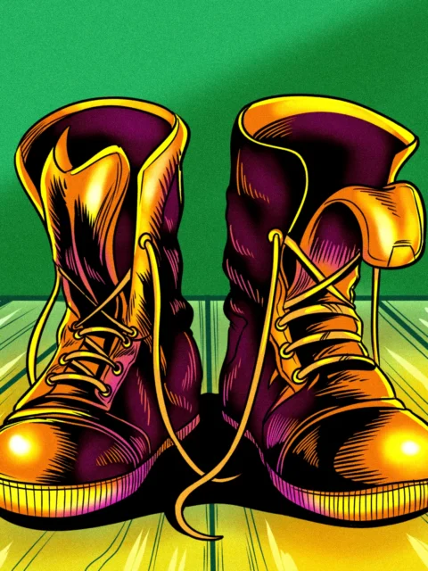 Alternative view of Common Boots Art Canvas Print from Ward TCG