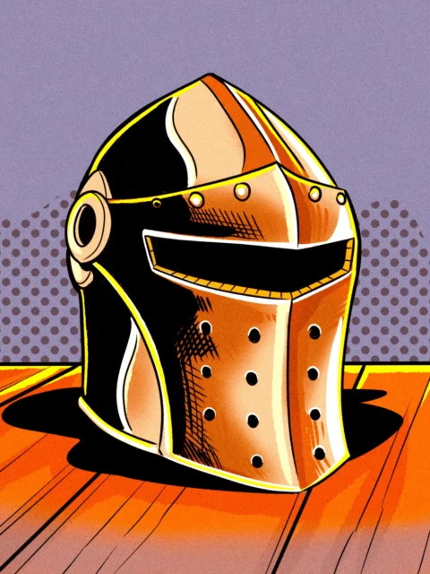 Alternative view of Common Helmet Art Fantasy Canvas Print from Ward TCG