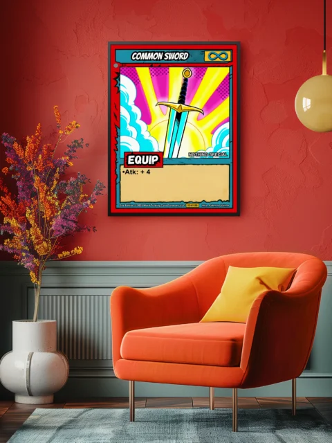 Common Sword Canvas Wall Art from Ward TCG