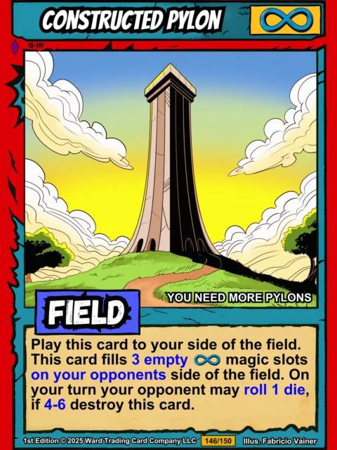 Alternative view of Constructed Pylon Fantasy Art Print from Ward TCG