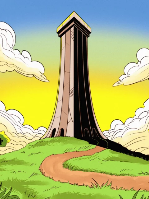 Alternative view of Constructed Pylon Art Canvas Art Print from Ward TCG