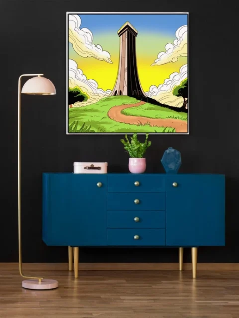 Constructed Pylon Art Canvas Art Print from Ward TCG