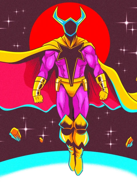 Alternative view of Cosmic Negation Art Fantasy Canvas Artwork from Ward TCG