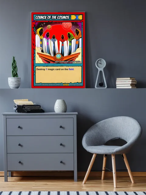 Cream text box shows effect Destroy 1 magic card on the field below central illustration.