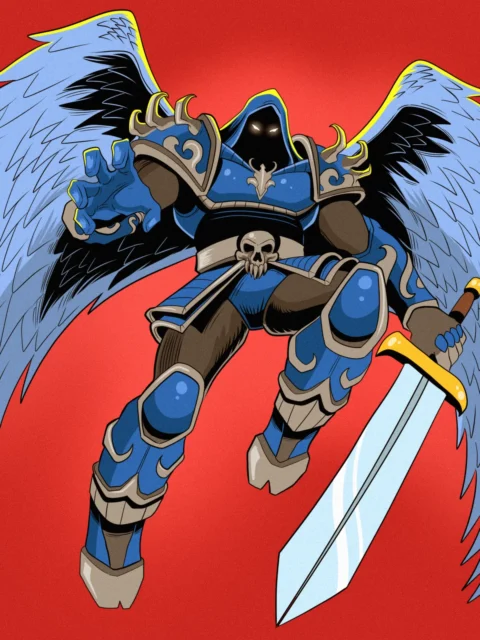 Alternative view of Dark Angel Alt Art Canvas Print from Ward TCG