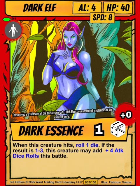 Alternative view of Dark Elf Fantasy Wall Art from Ward TCG