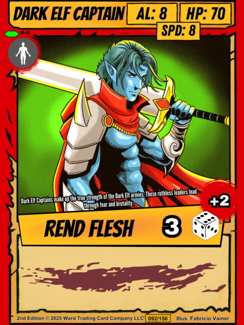 Alternative view of Dark Elf Captain Fantasy Canvas Print from Ward TCG